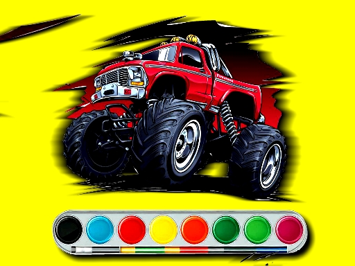 Thumbnail for Monster Jeep Coloring